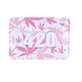 180*125Mm Pink Girly Metal Rolling Tray Tobacco Herb Trays Smoking Accessories Rolling Tool 420 Leaves Print