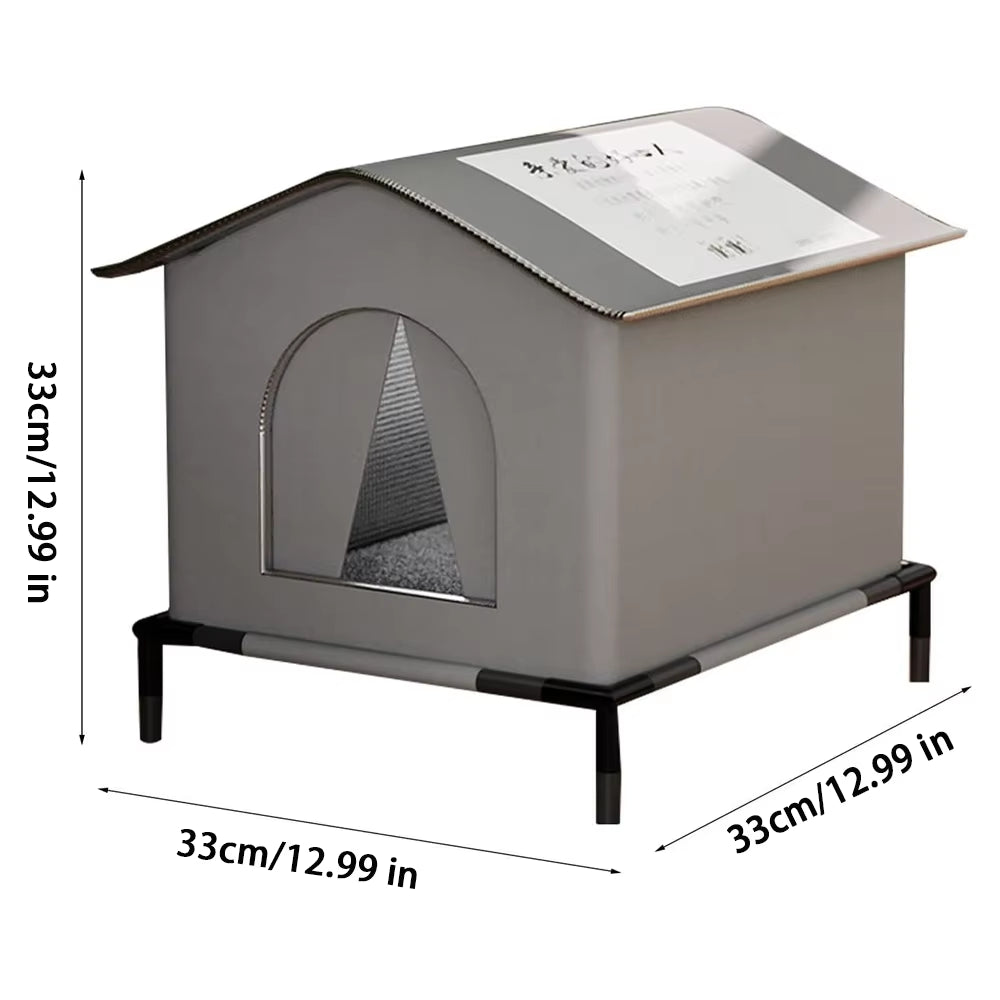 Stray Cat Houses with Mat Waterproof Winter Warm Shelter Foldable Pet Cave Nest Sleeping Beds for Outdoor Cats Small Dog Puppies