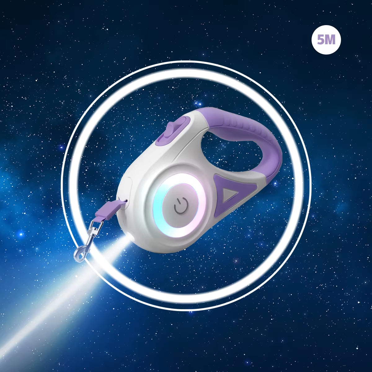 LED Retractable Dog Leash with Light for Puppies Small Medium Big Dogs Cats Pet Harness Straps Collar Accessories 3M 5M Roulette