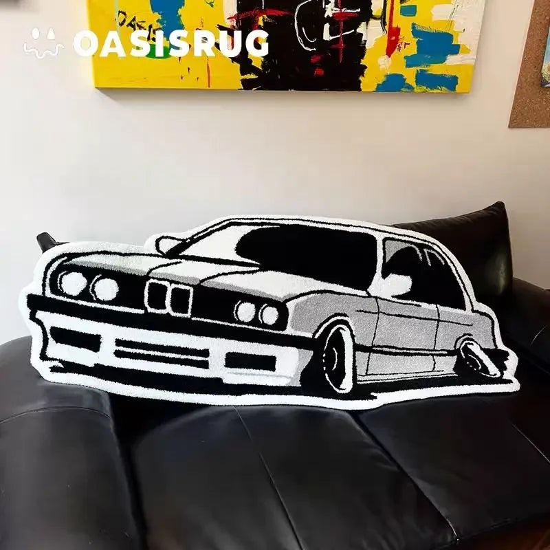 Trendy Car Carpet Comfortable and Soft Home Decoration Personality Creative Footrest Gaming Room Bedside Blanket