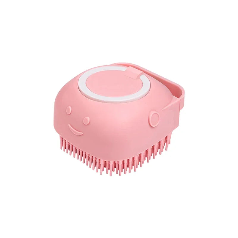 Dog Bath Brush Silicone Pet Shampoo Brush Soap Dog Scrubber Cat Massage Grooming Wash Comb Soft Rubber Puppy Clean Brush