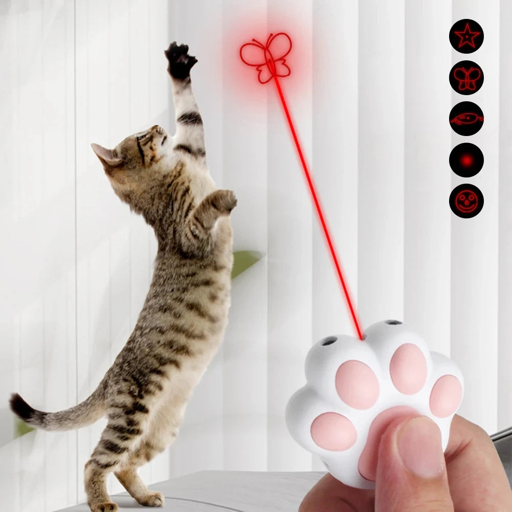  Rechargeable Laser pointer Pet Toy with 5 Adjustable Patterns