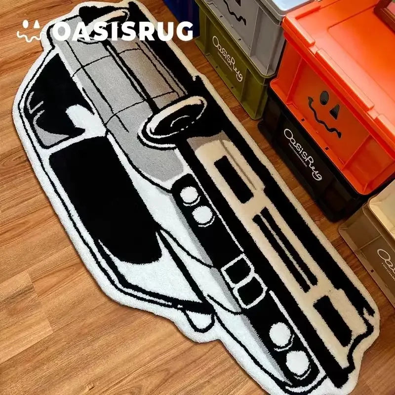 Trendy Car Carpet Comfortable and Soft Home Decoration Personality Creative Footrest Gaming Room Bedside Blanket