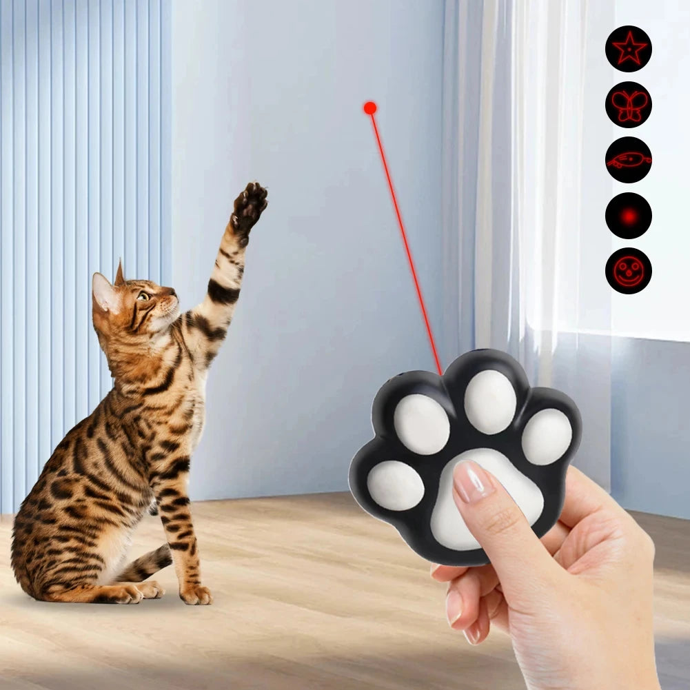 Rechargeable Laser pointer Pet Toy with 5 Adjustable Patterns