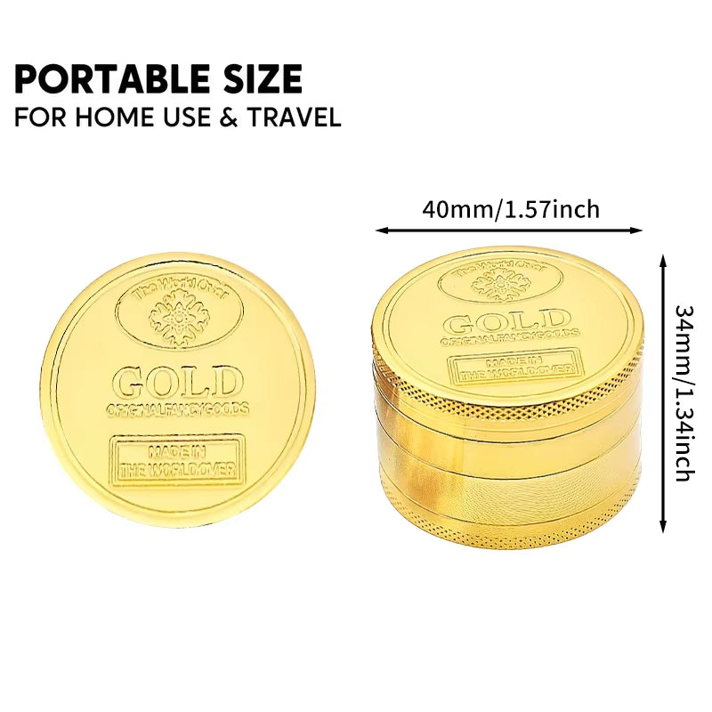 Mini Herb Grinders Metal for Smoking 4 Layers 63Mm Mill Zinc Alloy Tobacco Dry Herbal Grass Grinder Smoke Crusher Accessories