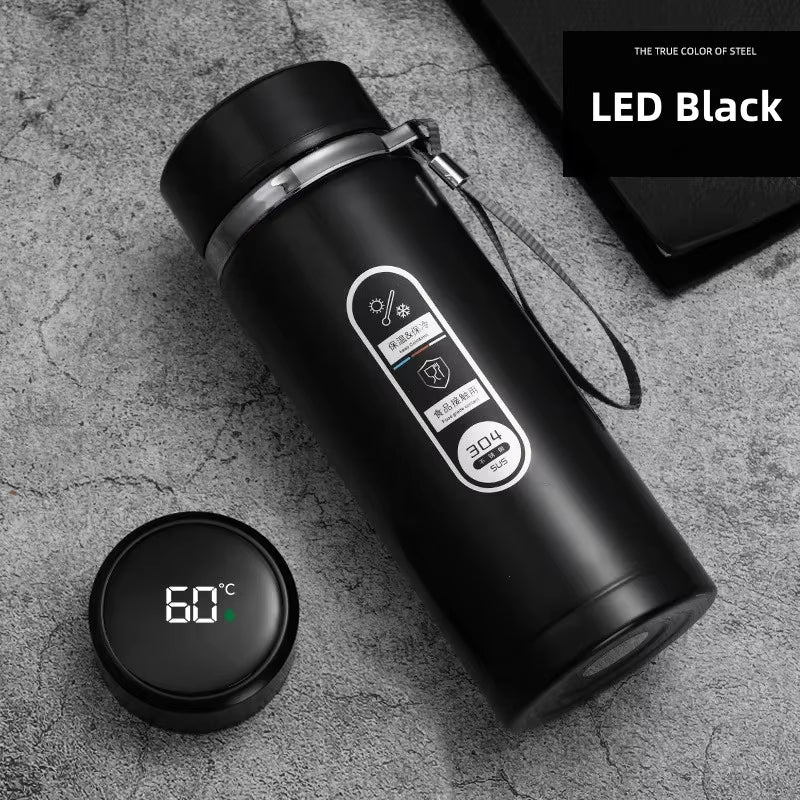 500Ml-1Liter Stainless Steel Thermos Bottle with LED Temperature Display Sus304 Tea Water Bottle Vacuum Flask Portable Cups